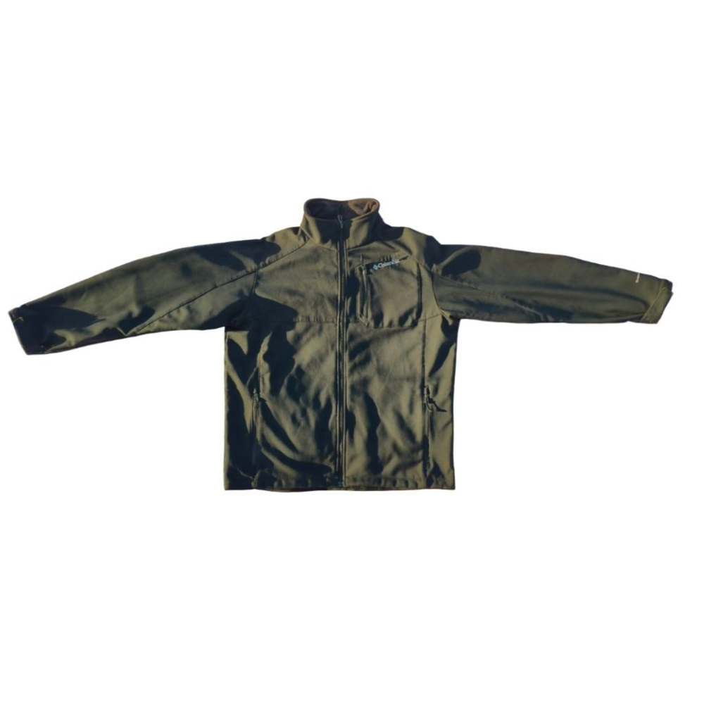 Columbia Black Softshell Performance Jacket Gorpcore Weathergear Men Large EUC